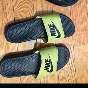 Nike Slide Sandals - Black and Yellow